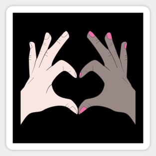 Hands Making Heart Shape Love Sign Language Valentine's Day Sticker